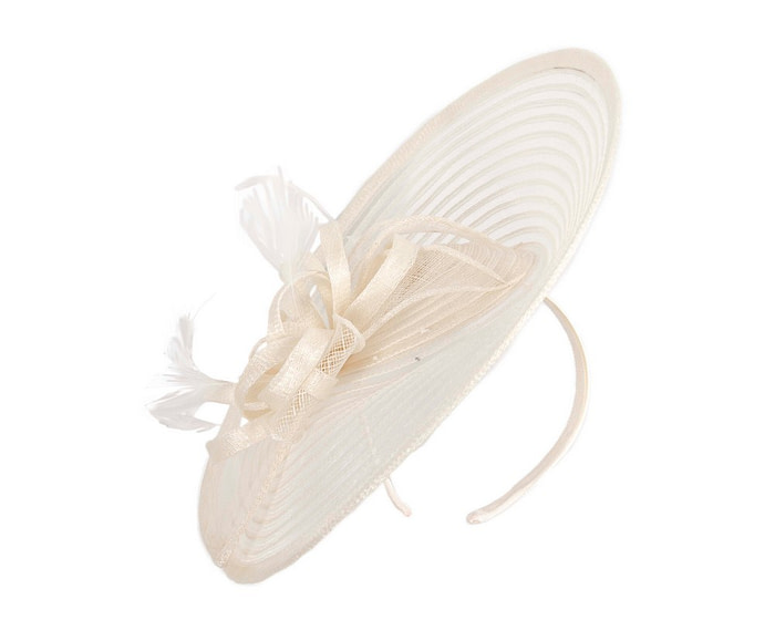 Max Alexander cream plate fascinator with feathers - Hats From OZ