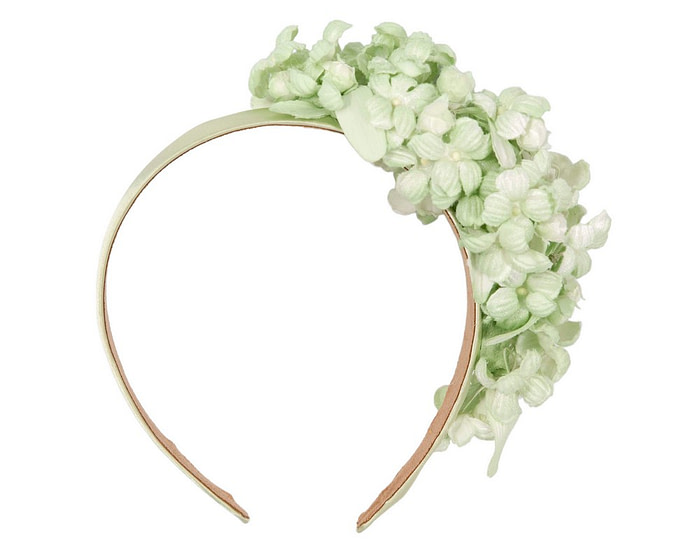 Mint green flower fascinator headband - Hats From OZ