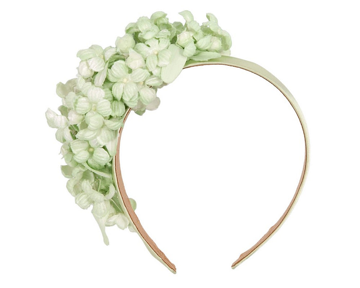 Mint green flower fascinator headband - Hats From OZ