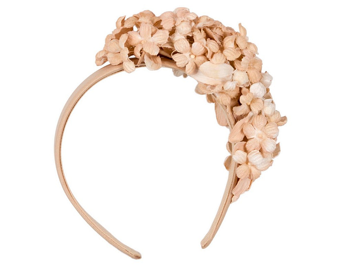 Nude flower fascinator headband - Hats From OZ