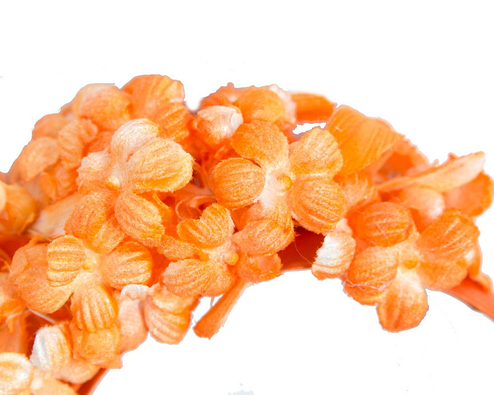 Orange flower fascinator headband - Hats From OZ