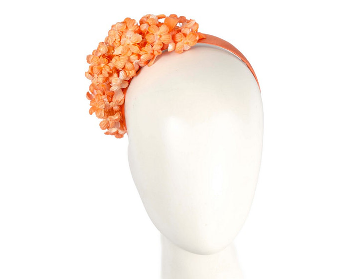 Orange flower fascinator headband - Hats From OZ