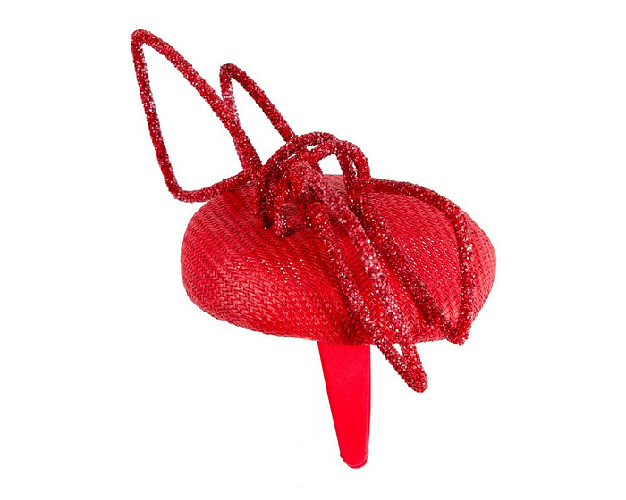 Red designers racing fascinator by Fillies Collection S211 - Hats From OZ