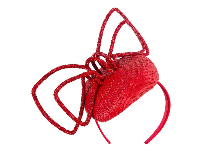 Red designers racing fascinator by Fillies Collection S211 - Hats From OZ