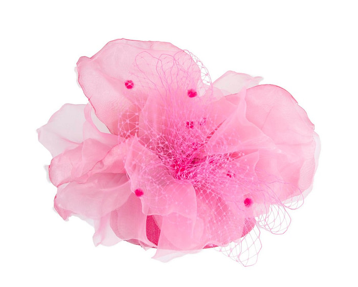 Hot Pink flower pillbox fascinator by Fillies Collection - Hats From OZ