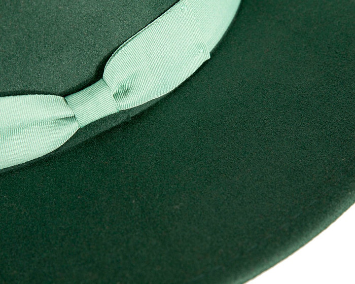 Green wide brim fedora hat - Hats From OZ