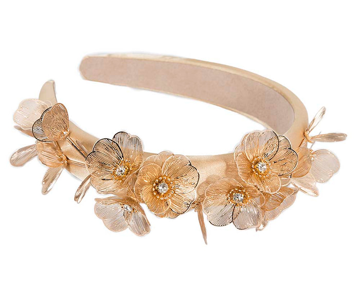 Fashion gold fascinator headband by Cupids Millinery - Hats From OZ