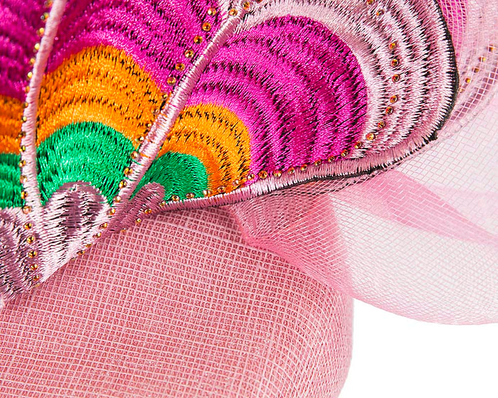 Vibrant Embroidered Fascinator by Cupids Milliner - Hats From OZ