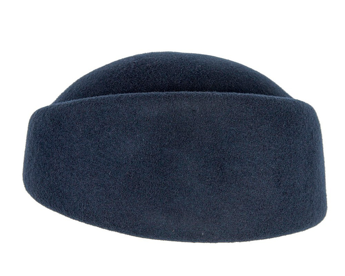 Designers navy felt ladies winter hat - Hats From OZ