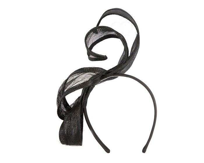 Black sinamay fascinator by Max Alexander - Hats From OZ