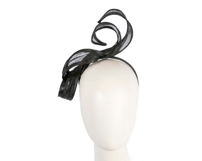 Black sinamay fascinator by Max Alexander - Hats From OZ