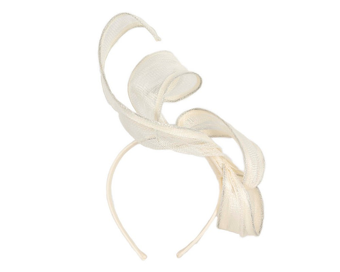 Cream sinamay fascinator by Max Alexander - Hats From OZ