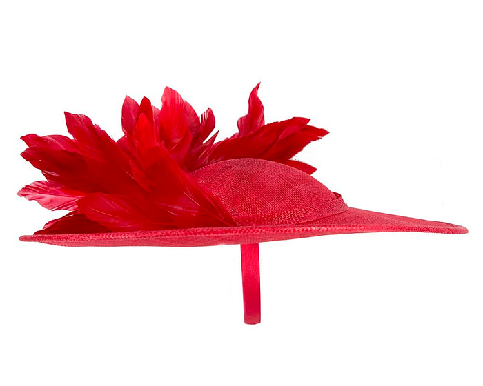 Large red sinamay fascinator hat by Max Alexander - Hats From OZ