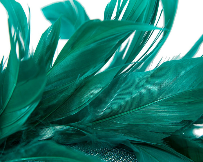 Large teal sinamay fascinator hat by Max Alexander - Hats From OZ