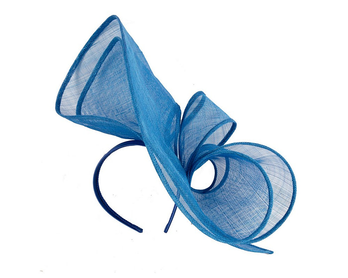 Large royal blue sinamay fascinator by Max Alexander - Hats From OZ