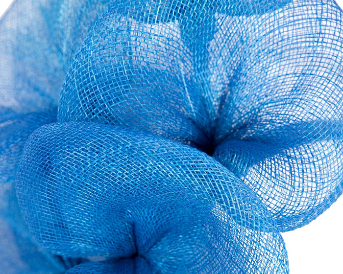 Large blue sinamay flower fascinator by Max Alexander MA918 - Hats From OZ