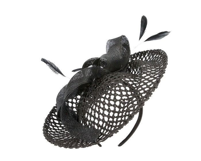 Max Alexander black plate fascinator - Hats From OZ