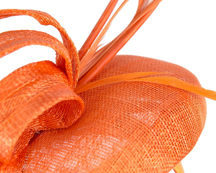 Orange sinamay pillbox fascinator by Max Alexander - Hats From OZ