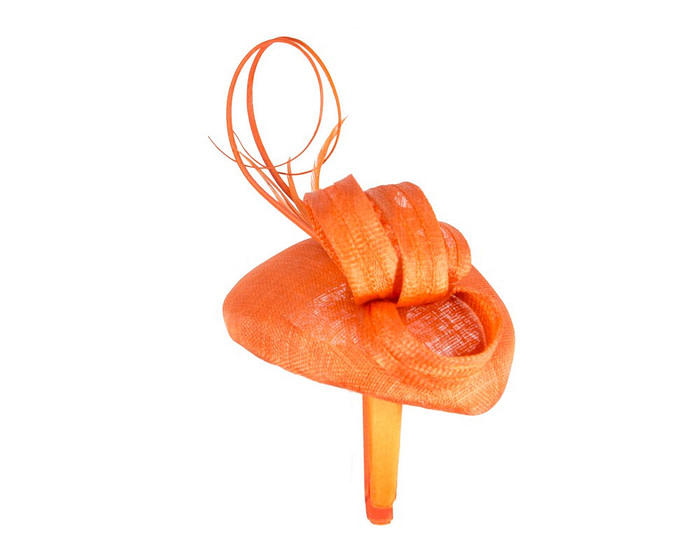 Orange sinamay pillbox fascinator by Max Alexander - Hats From OZ