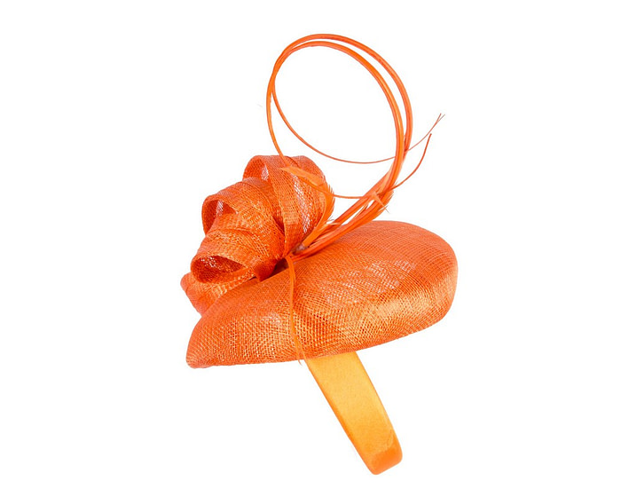 Orange sinamay pillbox fascinator by Max Alexander - Hats From OZ