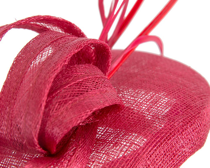 Red sinamay pillbox fascinator by Max Alexander - Hats From OZ