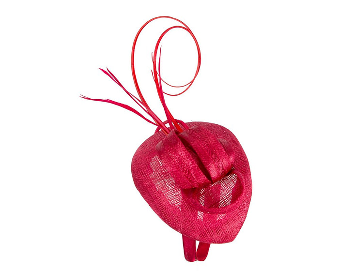 Red sinamay pillbox fascinator by Max Alexander - Hats From OZ