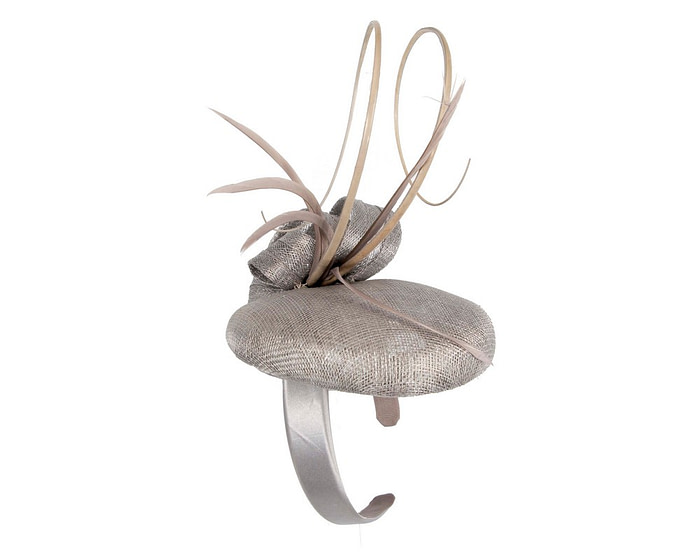 Silver sinamay pillbox fascinator by Max Alexander - Hats From OZ