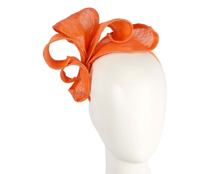 Orange sinamay flames racing fascinator by Max Alexander - Hats From OZ