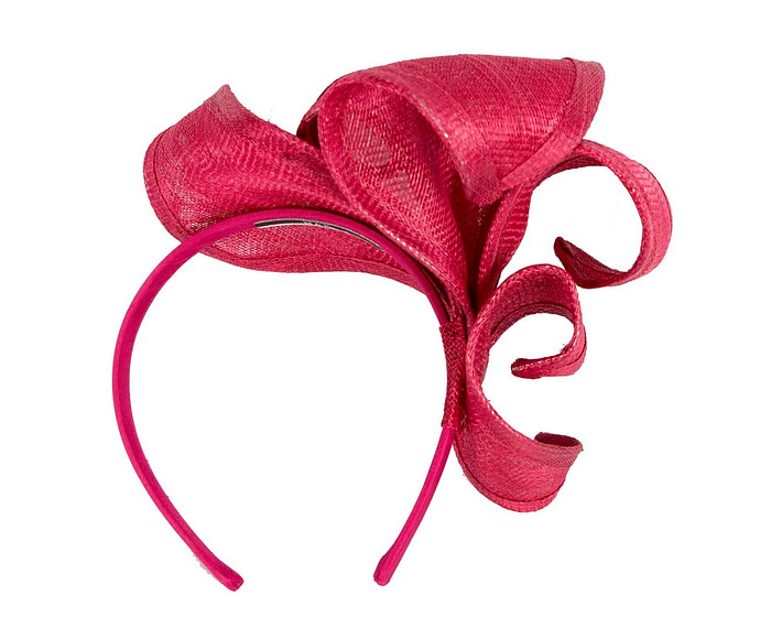 Red sinamay flames racing fascinator by Max Alexander - Hats From OZ