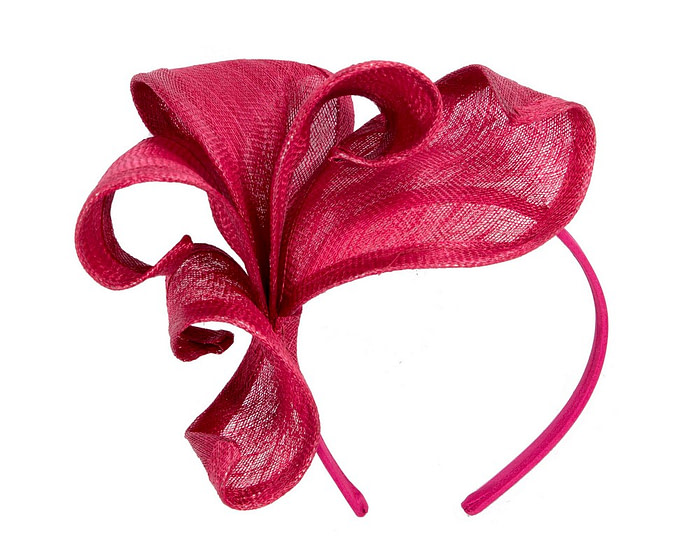 Red sinamay flames racing fascinator by Max Alexander - Hats From OZ