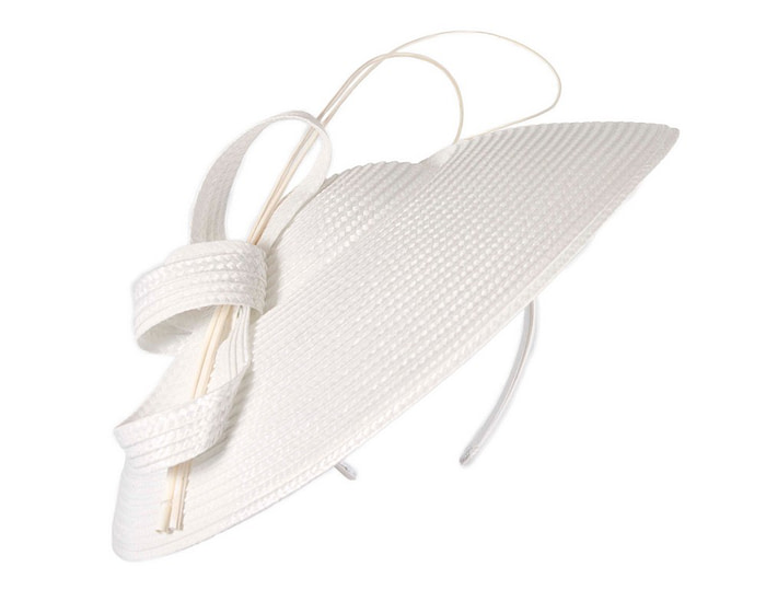 White "saucer" fascinator hat by Max Alexander - Hats From OZ