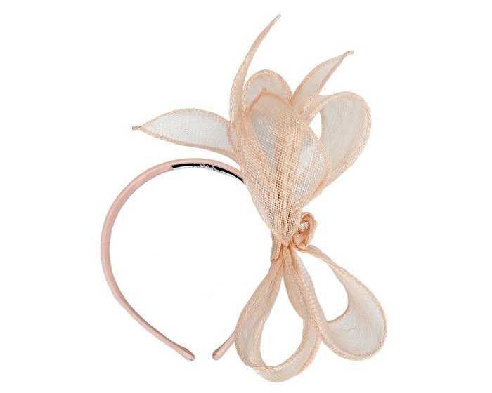 Max Alexander nude sinamay bow fascinator - Hats From OZ