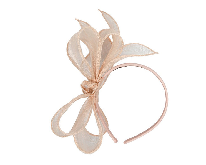 Max Alexander nude sinamay bow fascinator - Hats From OZ