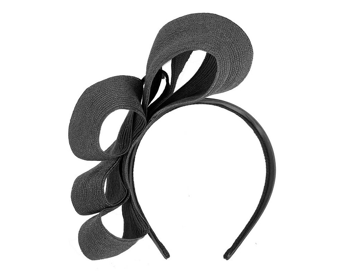 Large black loops racing fascinator by Max Alexander - Hats From OZ