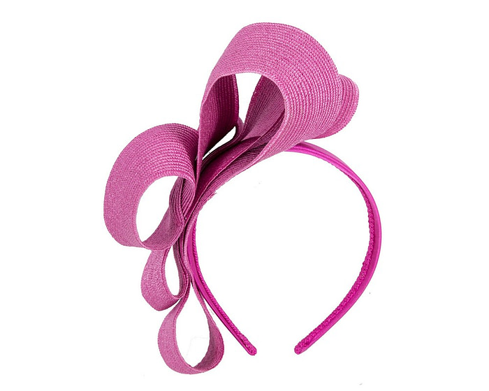 Large fuchsia loops racing fascinator by Max Alexander - Hats From OZ