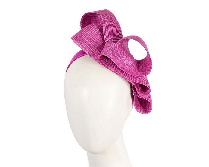 Large fuchsia loops racing fascinator by Max Alexander - Hats From OZ