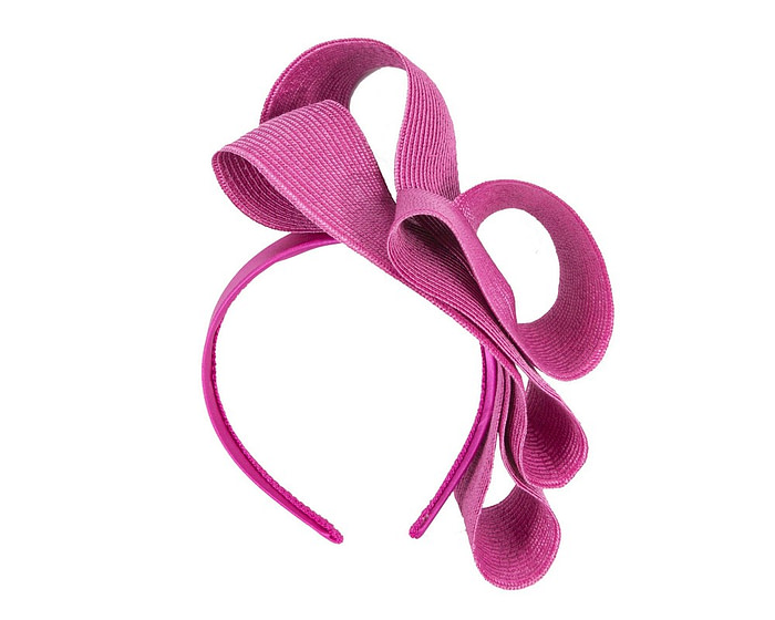 Large fuchsia loops racing fascinator by Max Alexander - Hats From OZ