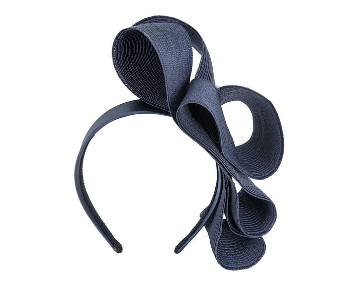 Large navy loops racing fascinator by Max Alexander - Hats From OZ