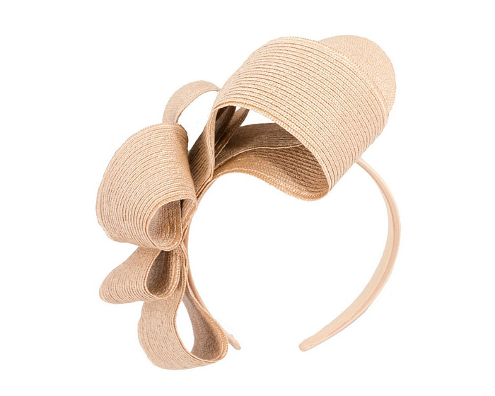 Large nude loops racing fascinator by Max Alexander - Hats From OZ