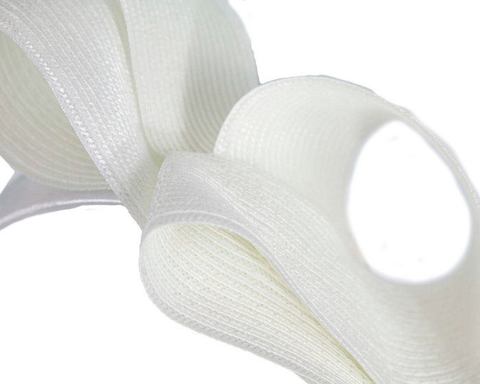 Large white loops racing fascinator by Max Alexander - Hats From OZ