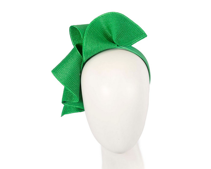 Large green wave racing fascinator by Max Alexander - Hats From OZ