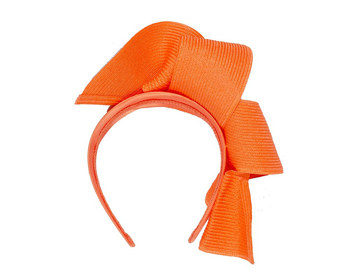 Large orange wave racing fascinator by Max Alexander - Hats From OZ