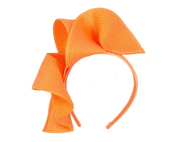 Large orange wave racing fascinator by Max Alexander - Hats From OZ