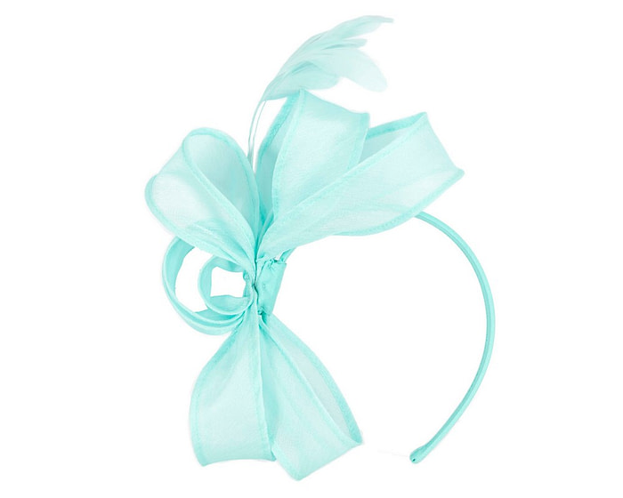 Light blue organza fascinator by Max Alexander - Hats From OZ