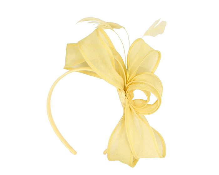 Light yellow organza fascinator by Max Alexander - Hats From OZ