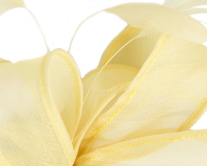 Light yellow organza fascinator by Max Alexander - Hats From OZ