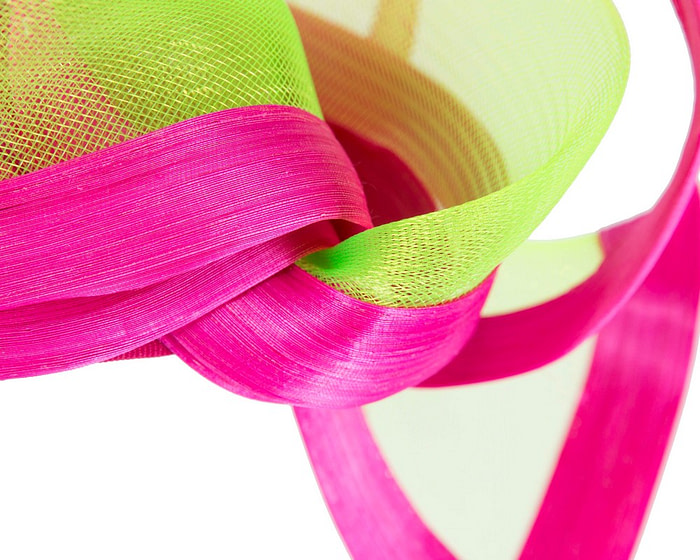 Bespoke Fuchsia and Lime fascinator by Fillies Collection - Hats From OZ