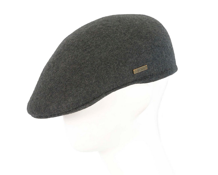 Dark Grey Australian Felt Drivers Cap by Jacaru - Hats From OZ