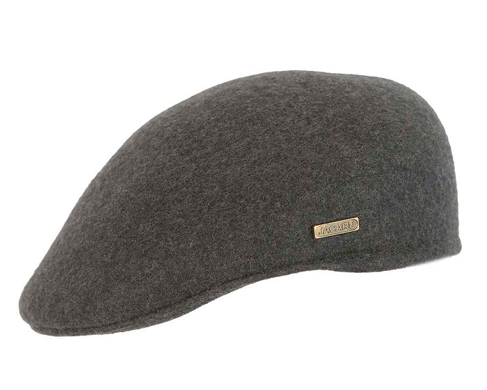 Dark Grey Australian Felt Drivers Cap by Jacaru - Hats From OZ