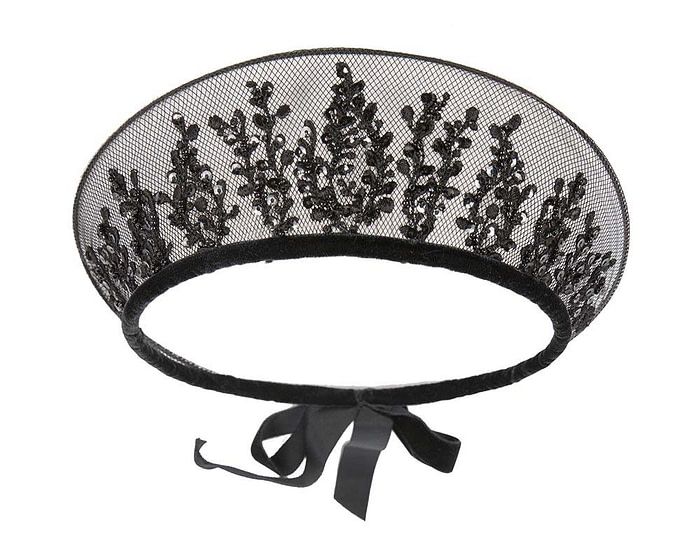 Exclusive black crown fascinator - Hats From OZ